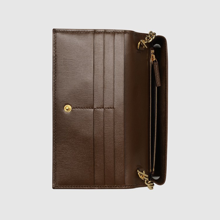 621892.92TCG.8563.007.100.0000.Light Gucci Horsebit 1955 wallet with chain